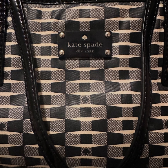 Kate Spade Large Harmony Navy/White Tote Bag - Picture 3 of 5